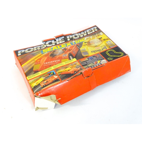 1477 - Toy: Porsche Power Scalextric, scale model car racing. Box approx. 6