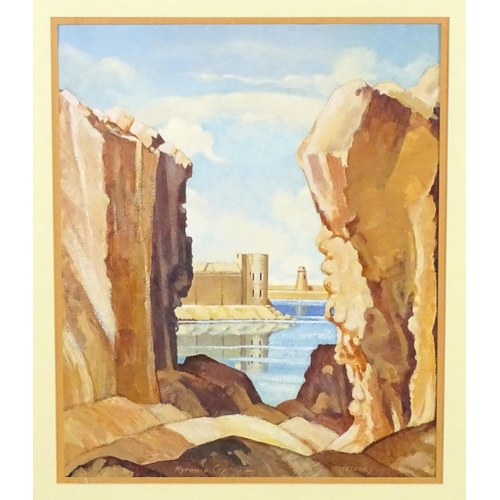 1948 - William Walker Telfer (1907-1993), Scottish School, Watercolour, Kyrenia, Cyprus, View of the harbou... 