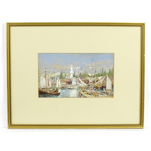 1968 - George Henry Andrews (1816 - 1898), Watercolour, The Port of Gallipoli on the Turkish coast. Signed ... 