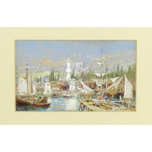 1968 - George Henry Andrews (1816 - 1898), Watercolour, The Port of Gallipoli on the Turkish coast. Signed ... 