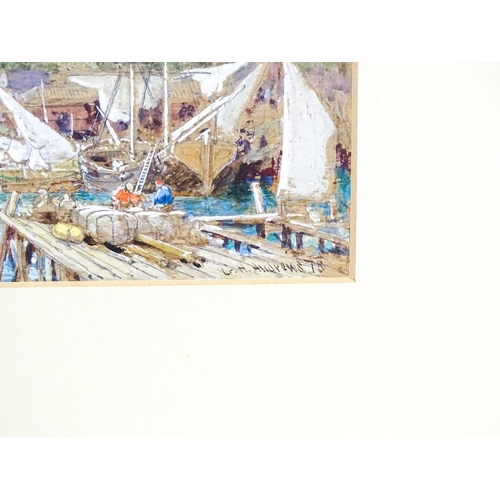 1968 - George Henry Andrews (1816 - 1898), Watercolour, The Port of Gallipoli on the Turkish coast. Signed ... 