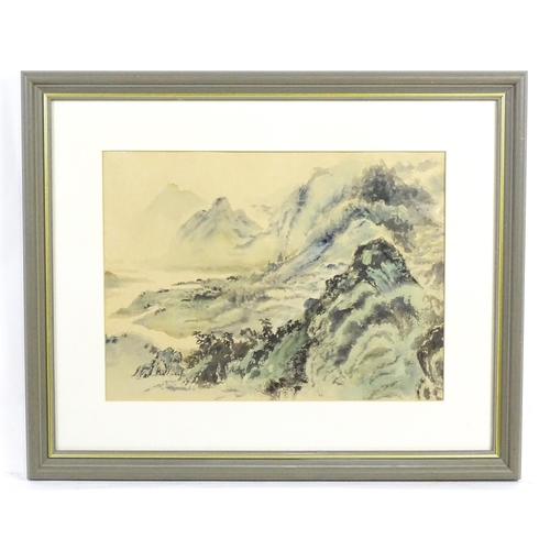 1972 - Doreen Luthert, 20th century, Watercolour, After the Rain, A landscape scene painted in the Chinese ... 