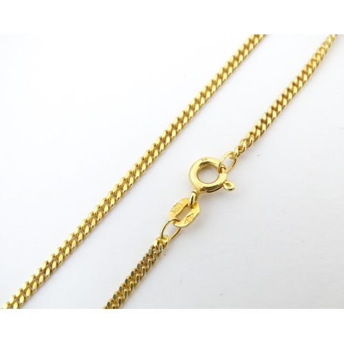 750 - A 9ct gold chain necklace approx 20