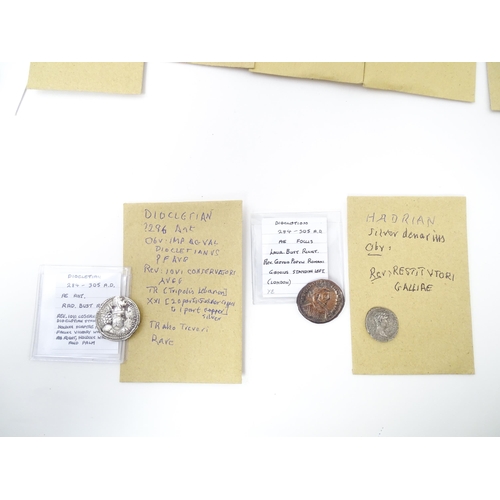 805 - Coins: A quantity of assorted old coins, tokens, medallions, commemorative coins, and some reproduct... 