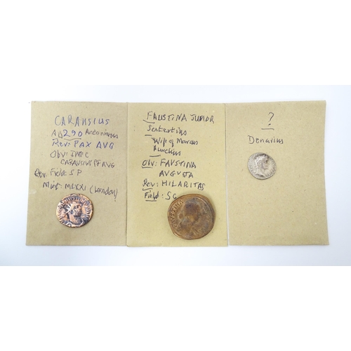 805 - Coins: A quantity of assorted old coins, tokens, medallions, commemorative coins, and some reproduct... 