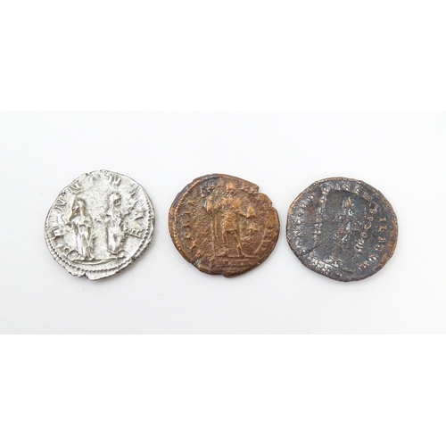 805 - Coins: A quantity of assorted old coins, tokens, medallions, commemorative coins, and some reproduct... 