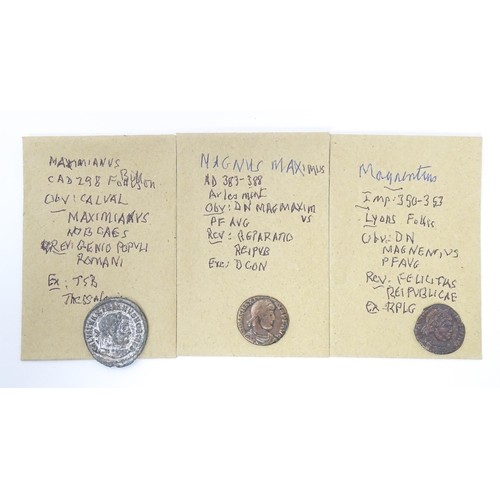 805 - Coins: A quantity of assorted old coins, tokens, medallions, commemorative coins, and some reproduct... 