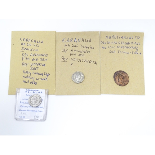 805 - Coins: A quantity of assorted old coins, tokens, medallions, commemorative coins, and some reproduct... 