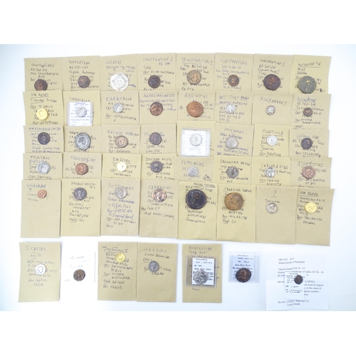 805 - Coins: A quantity of assorted old coins, tokens, medallions, commemorative coins, and some reproduct... 