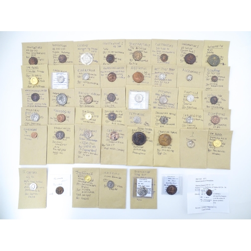 805 - Coins: A quantity of assorted old coins, tokens, medallions, commemorative coins, and some reproduct... 