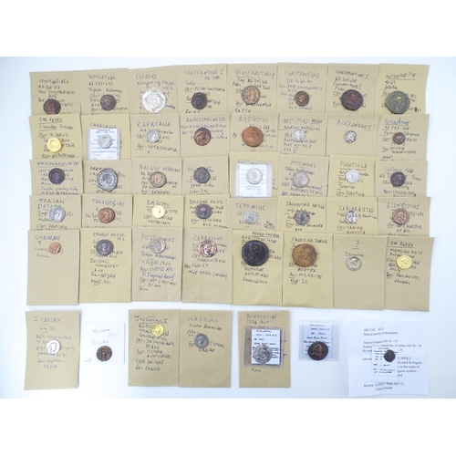 805 - Coins: A quantity of assorted old coins, tokens, medallions, commemorative coins, and some reproduct... 