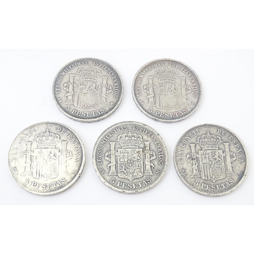 806 - Coins: A James II 1689 Irish Gun Money shilling together with A quantity of George VI two shilling c... 