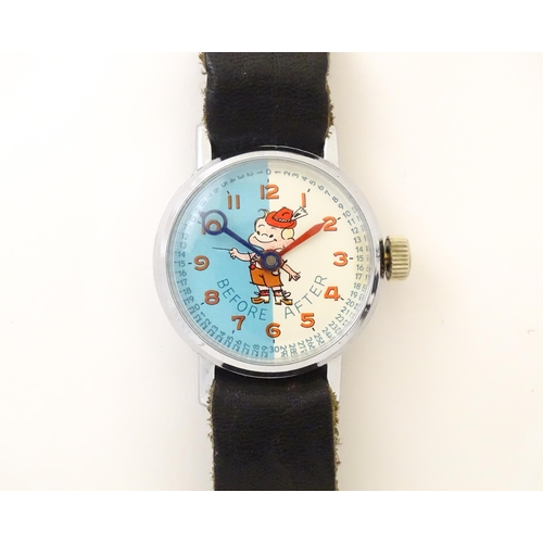 829 - Five assorted vintage novelty watches,  the dials decorated with Mikey Mouse, Terry Tell Time, Dick ... 