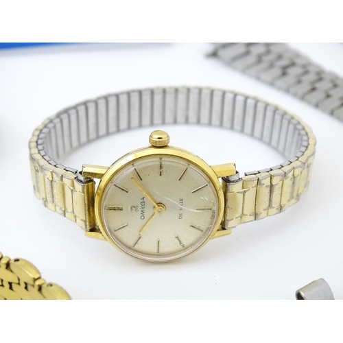 830 - Assorted wristwatches, to include a ladies watches by Omega, Tissot and Seiko. Together with gentlem... 