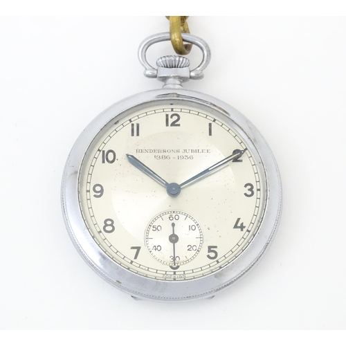 833 - A gold plated Hunter cased pocket watch, the case marked Dennison Watch Case Co. and 'Star' . Togeth... 