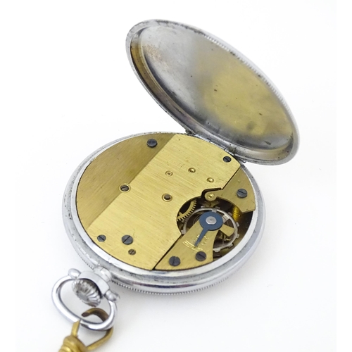 833 - A gold plated Hunter cased pocket watch, the case marked Dennison Watch Case Co. and 'Star' . Togeth... 