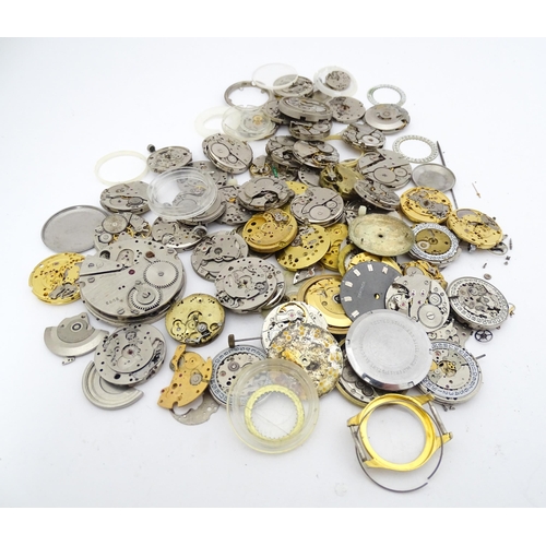 848 - Watchmakers / Repairers Interest : A quantity of assorted wristwatch / wrist watch movements etc.