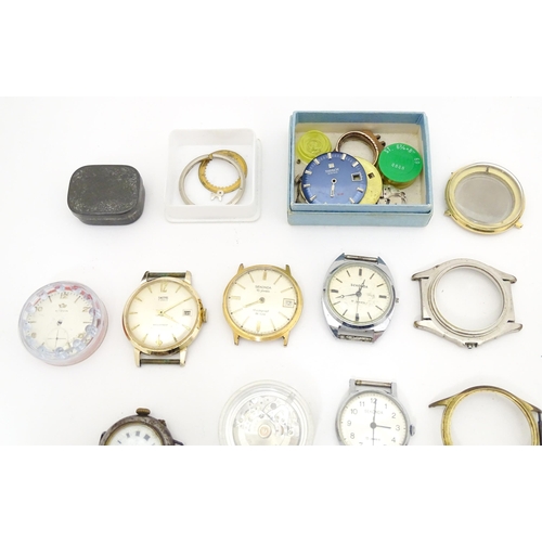 848 - Watchmakers / Repairers Interest : A quantity of assorted wristwatch / wrist watch movements etc.