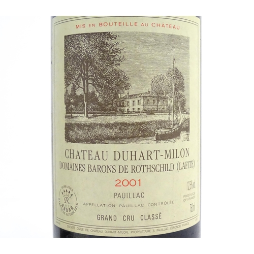 1207 - Red Wine : Two bottles (750ml) of 2001 Chateau Duhart-Milon Domaines Barons De Rothchild (Lafite) Pa... 