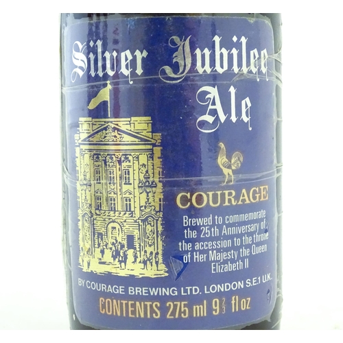 1209 - Four Royal commemorative bottles of beer / ales comprising Silver Jubilee Ale by Courage Brewing Ltd... 