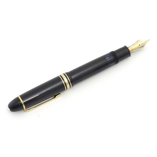 1218 - A mid 20thC Montblanc Meisterstuck No 149 fountain pen, together with a Waldman Epoque ball point pe... 