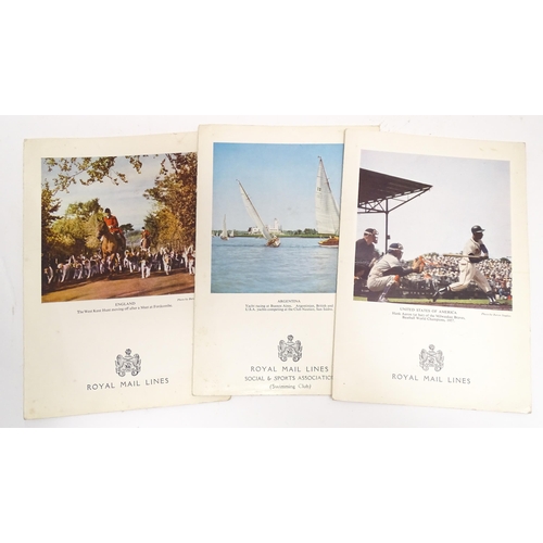 1330 - A quantity of 20thC ephemera relating to Royal Mail Lines Ltd. cruises, to include a 1960 ticket, va... 