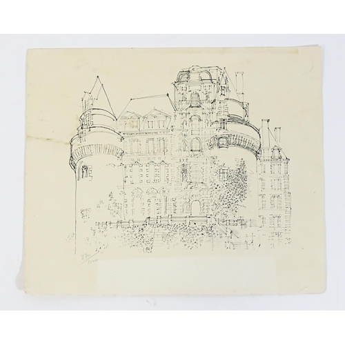 1984 - After Raoul Dufy (1877-1953), Print, Chateau de Brissac. Approx. 9 1/2