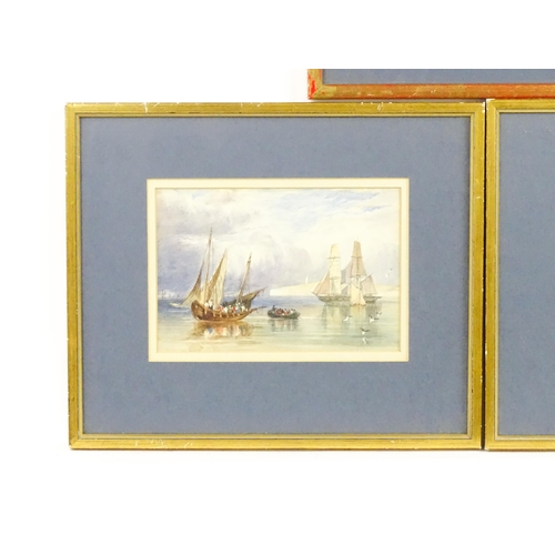 1987 - 19th century, English School, Watercolours, Three country views comprising a lake landscape with a m... 