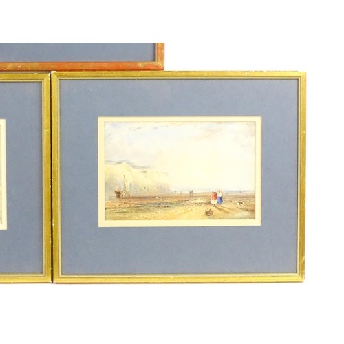 1987 - 19th century, English School, Watercolours, Three country views comprising a lake landscape with a m... 