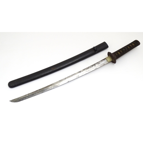 861 - A Shinshinto-era Japanese wakizashi short sword, the 19 1/2