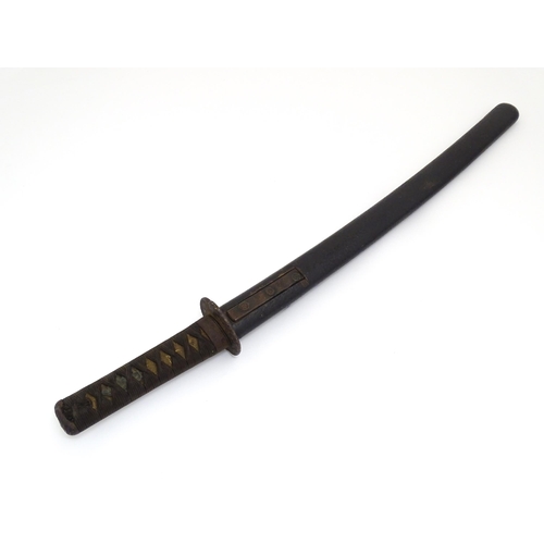 861 - A Shinshinto-era Japanese wakizashi short sword, the 19 1/2