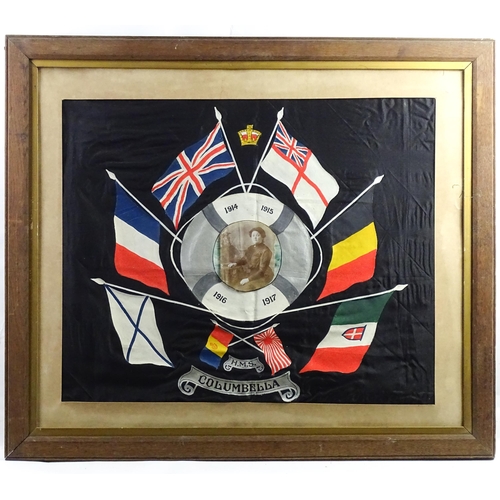 877 - Militaria, WWI / World War 1 / WW1 / First World War: two framed war memorials, each decorated with ... 