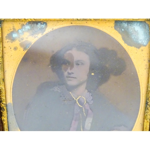 1269 - Four Victorian daguerreotype / ambrotype photographic portraits to include a portrait of a seated ge... 