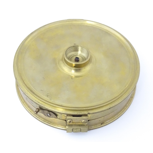 1284 - A 20thC brass cased surveyor's compass by Stanley & Co. of London, no. 1479. Approx. 4 1/2