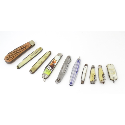 1291 - A quantity of 20thC penknives, including examples made in Sheffield by Robertsons, Richards and Robi... 