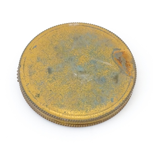 1296 - Three powder compact to include a Stratton example. Together with a folding pocket mirror, and a rin... 