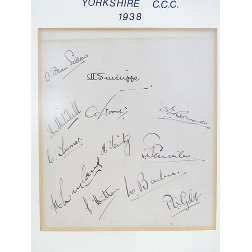 1304 - Cricket interest: A 20thC flask modelled as a cricket bat engraved The Yorkshire County Cricket Club... 