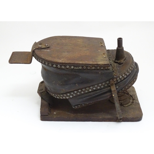 1364 - A vintage deep sea diver's / fireman's foot operated air supply pump similar to models produced by S... 