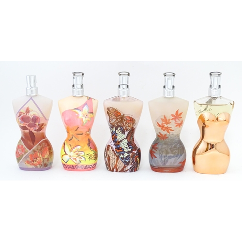 1378 - Five assorted shop display / dummy factices advertising perfume bottles for Jean Paul Gaultier. Larg... 