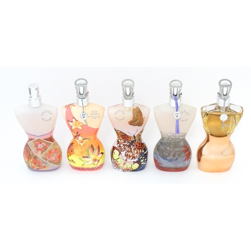 1378 - Five assorted shop display / dummy factices advertising perfume bottles for Jean Paul Gaultier. Larg... 