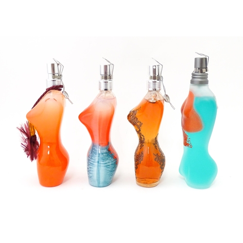 1379 - Four assorted shop display / dummy factices advertising perfume bottles for Jean Paul Gaultier. Larg... 