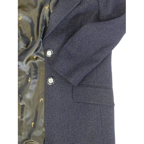 1384 - Vintage fashion / clothing: A Jaeger wool evening jacket in navy, bust measures 34