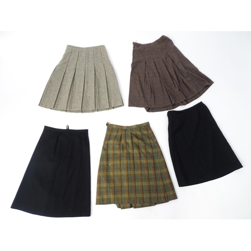 1391 - Vintage fashion / clothing: 5 ladies skirts in UK size 16, to include an Eastex pleated skirt, 2 Jae... 