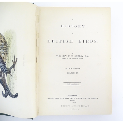 894 - Book: A History of British Birds, volume 4, by the Rev. F. O. Morris. Published by George Bell & Son... 