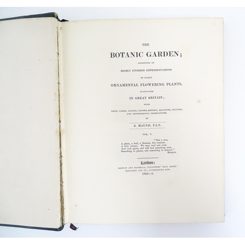 896 - Book: The Botanic Garden, volume 5, by B. Maund. Published by Simpkin & Marshall, London 1834-5