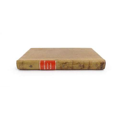 905 - Book: The Select Works in Verse and Prose of William Shenstone, Esquire, third edition. Printed in G... 