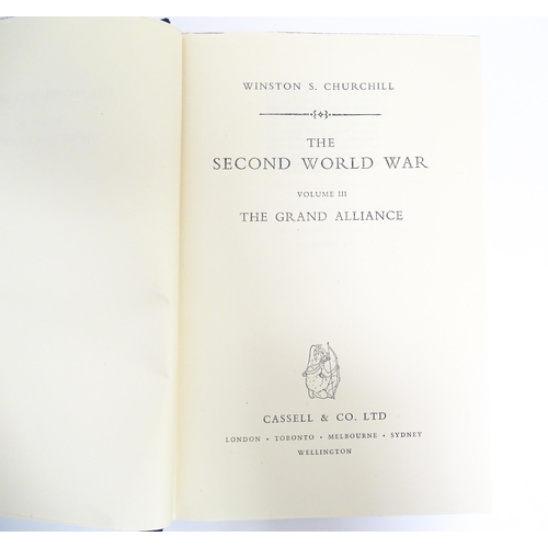 913 - Books: The Second World War, by Winston S. Churchill, comprising The Gathering of the Storm (vol 1),... 