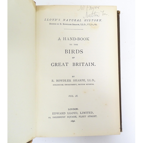 918 - Books: A Hand-book to the Birds of Great Britain, volumes 1-4, by R. Bowdler Sharpe. Published by Ed... 