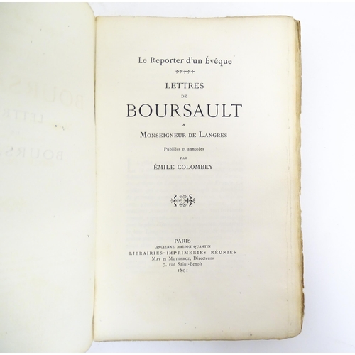 939 - Books: Theatre de feu Monsieur Boursault, in three volumes, by Edme Boursault. Published by Francois... 