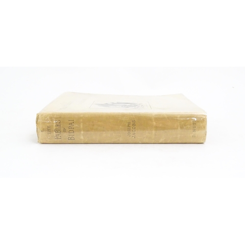 950 - Book: The Earliest English Version of the Fables of Bidpai, by Joseph Jacobs. First edition limited ... 